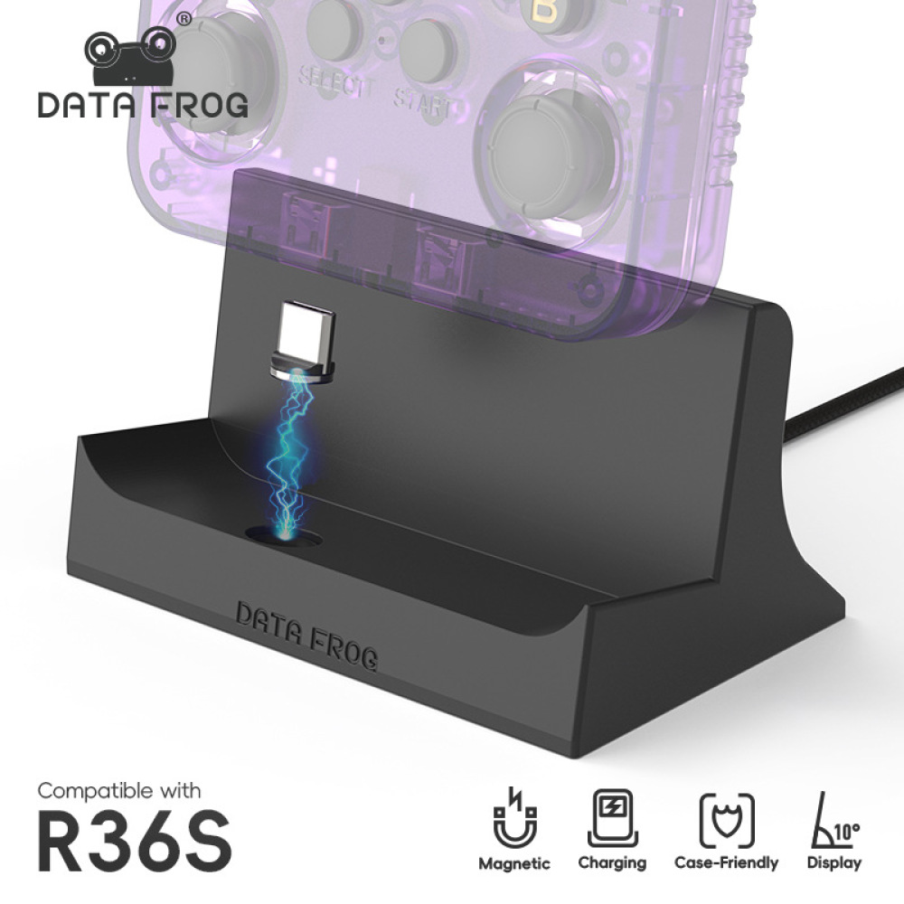 Retro Gaming R36S - قاعدة شحن مغناطيسية لجهاز الألعاب R36S،