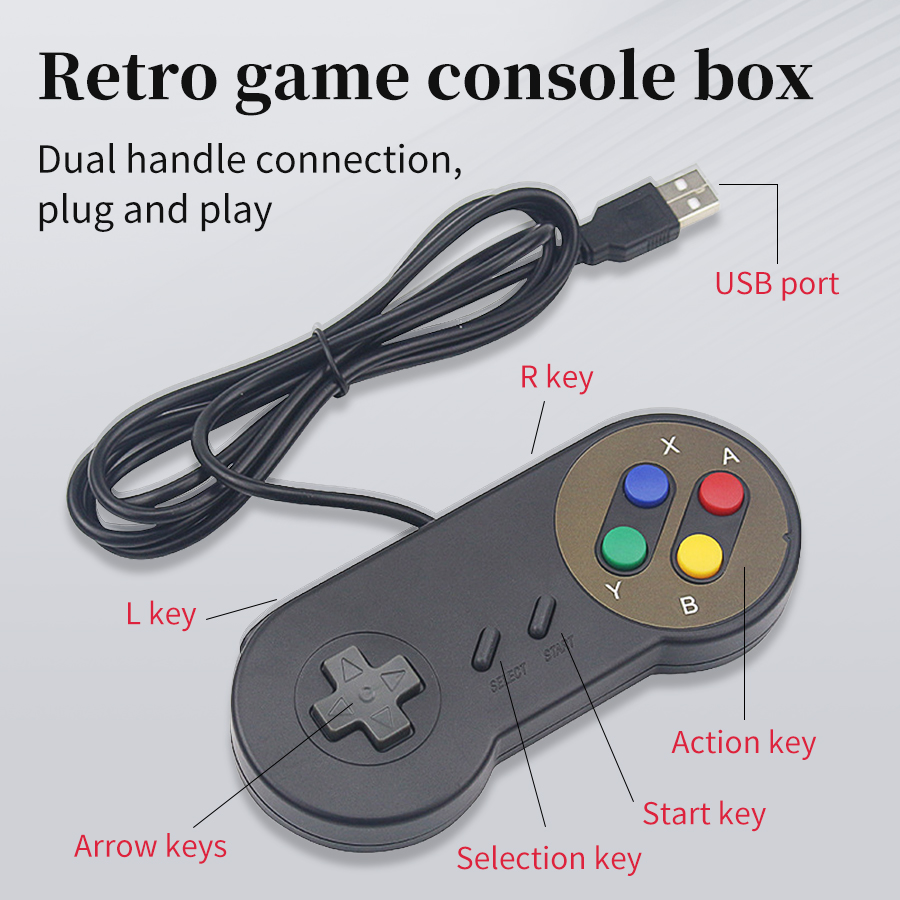 Retro Gaming Raspberry Pi 3 - وحدة تحكم ألعاب USB سلكية للكمبيوتر
