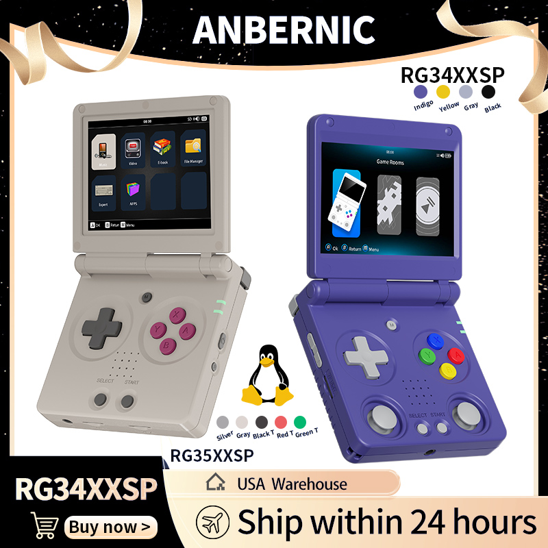 Anbernic RG34XXSP RG35XXSP وحد - مراجعة Retro Gaming Com وسعره
