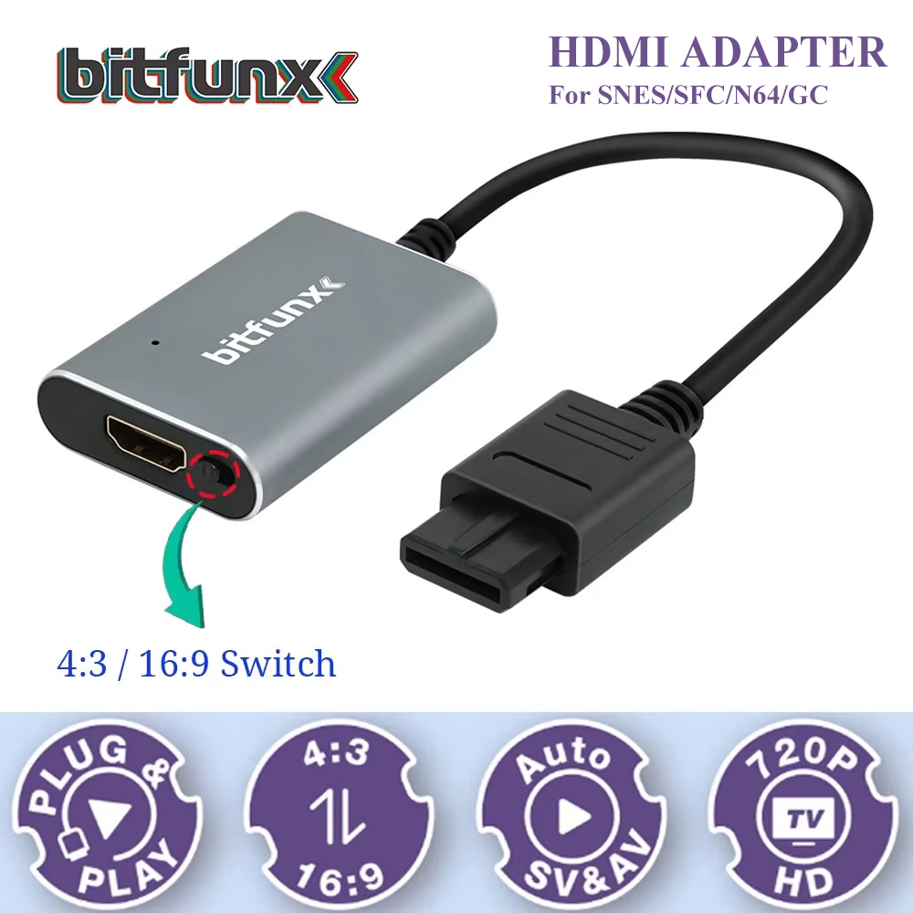 محول فيديو Bitfunx 720P Svideo - مراجعة Retro Gaming Station وسعره