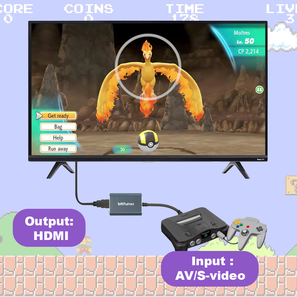محول فيديو Bitfunx 720P Svideo - مراجعة Retro Gaming Station وسعره
