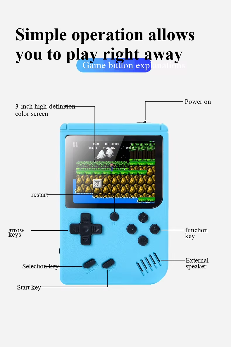 400 لعبة في 1 جهاز ألعاب محمول - مراجعة Retro Gaming Com وسعره
