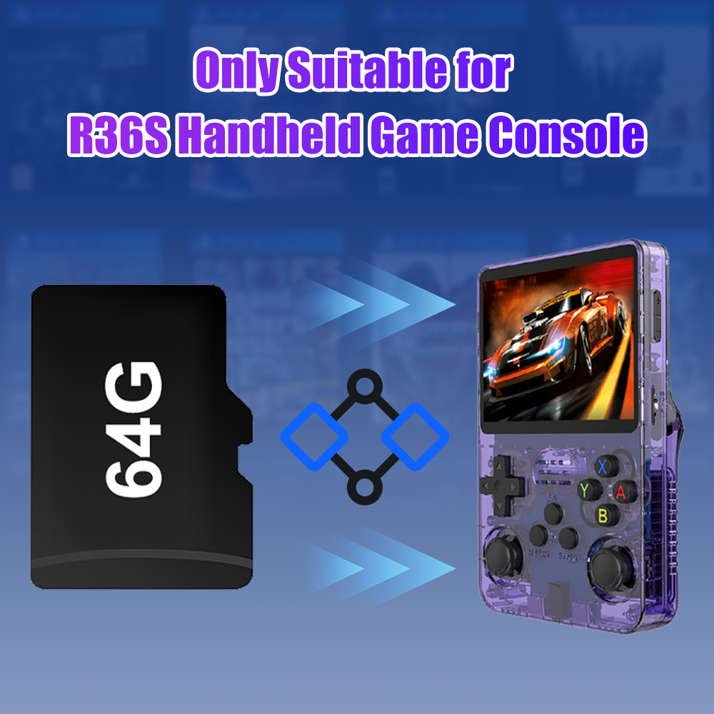 بطاقة لعبة TF 64G لوحدة تحكم أ - مراجعة Retro Gaming R36S وسعره