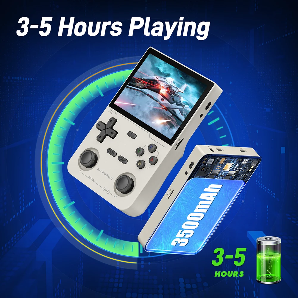 شاشة IPS بحجم 3.5 بوصة، جهاز أ - مراجعة Retro Gaming R36S وسعره